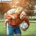 Få far/søn-tid med fodbold i haven